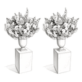 CUSTOM FLORAL URNS (set of two)