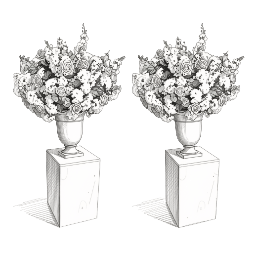 CUSTOM FLORAL URNS (set of two)